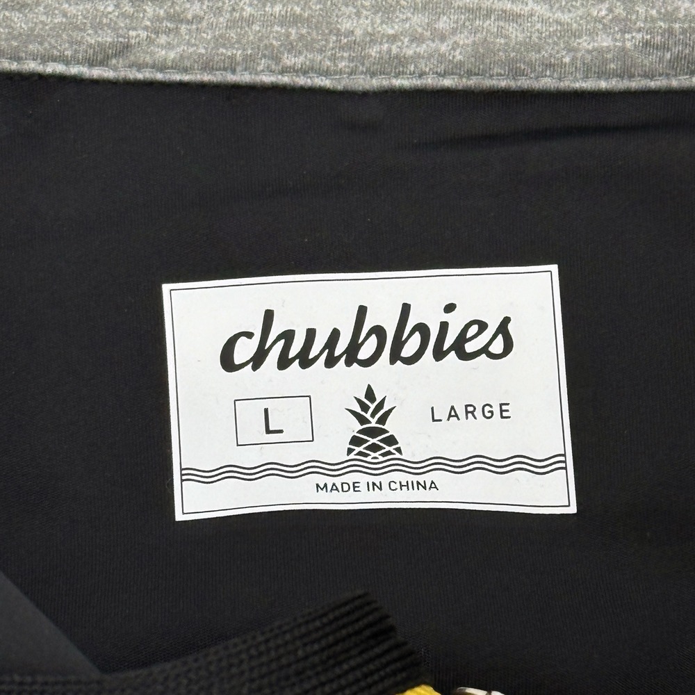 Chubbies Men Black 1/4 Zip Long Sleeve Pullover Sweatshirt Size Large Hiking NEW - Picture 4 of 14
